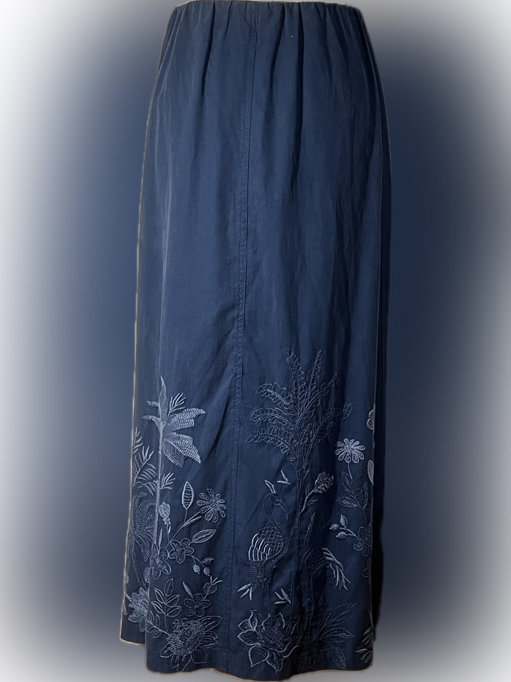 Johnny Was tonal embroidered A-line maxi skirt-NWT